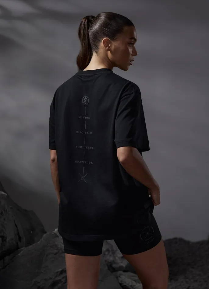 Gym King Tops and TShirts Women Stoic Boyfriend Tee 8211 Black