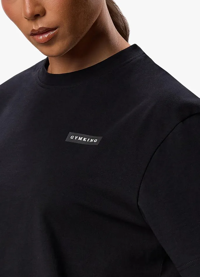 Gym King Tops and TShirts Women Stoic Boyfriend Tee 8211 Black