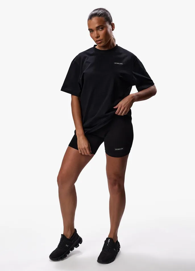 Gym King Tops and TShirts Women Stoic Boyfriend Tee 8211 Black