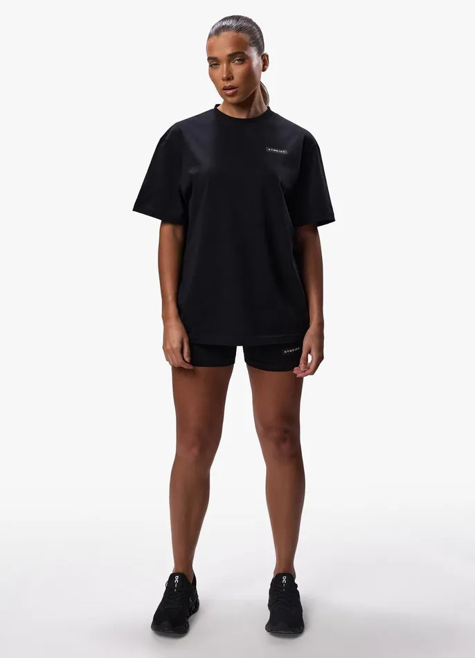 Gym King Tops and TShirts Women Stoic Boyfriend Tee 8211 Black