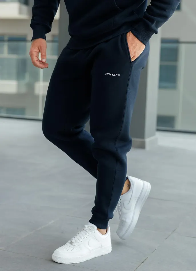Gym King Tracksuit Bottoms Men Linear Fundamental Jogger 8211 Navy