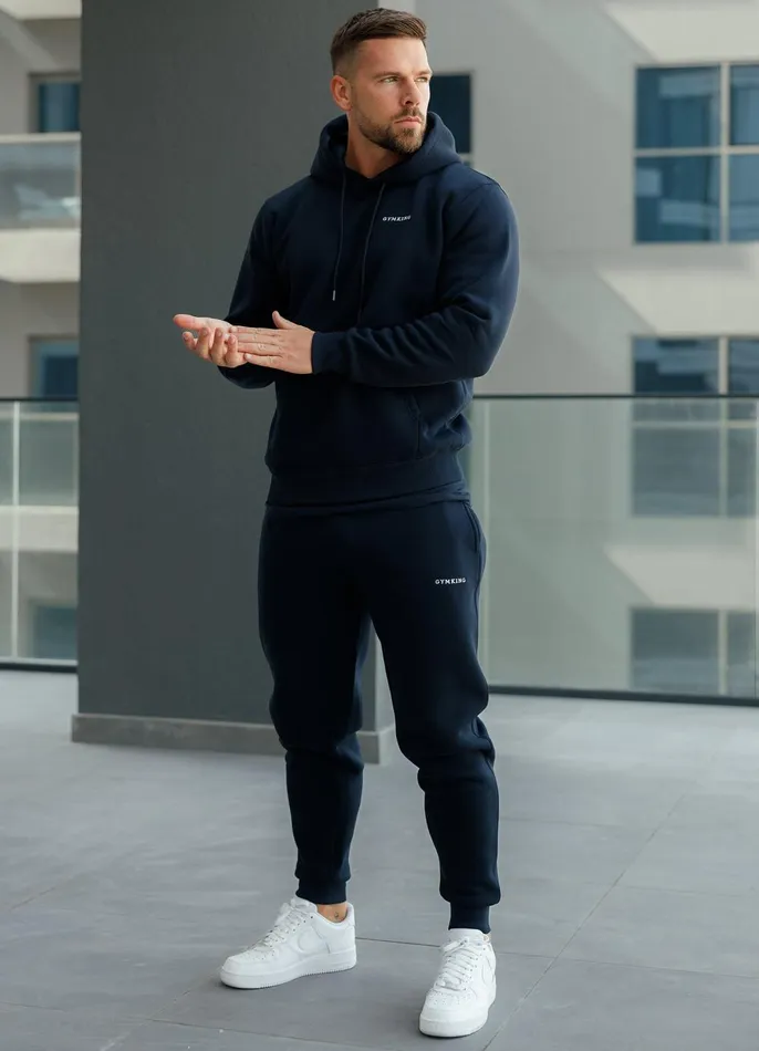 Gym King Tracksuit Bottoms Men Linear Fundamental Jogger 8211 Navy