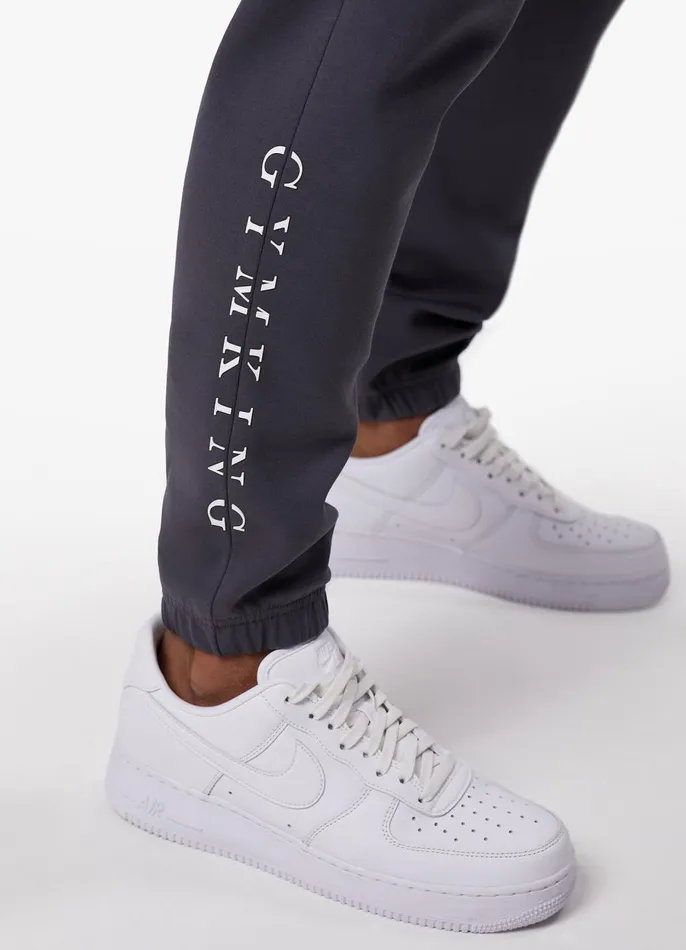 Gym King Tracksuit Bottoms Men Split Linear Jogger 8211 Graphite