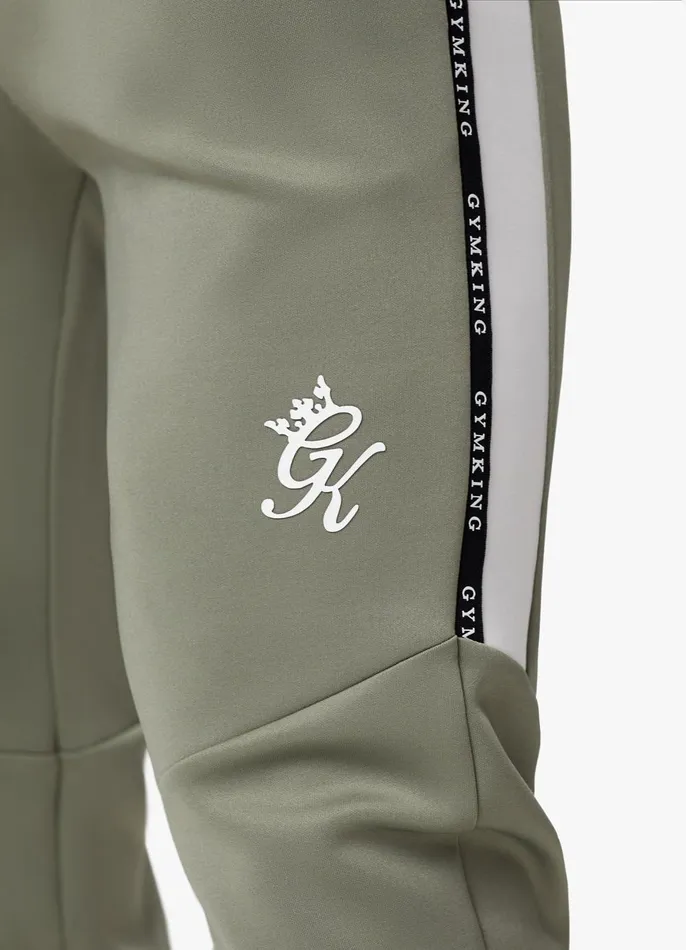 Gym King Tracksuit Bottoms Men Taped Core Plus Jogger 8211 Soft Khaki