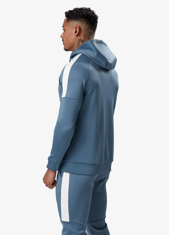 Gym King Tracksuit Tops Men Core Plus Poly FZ Hood 8211 Smoke Blue