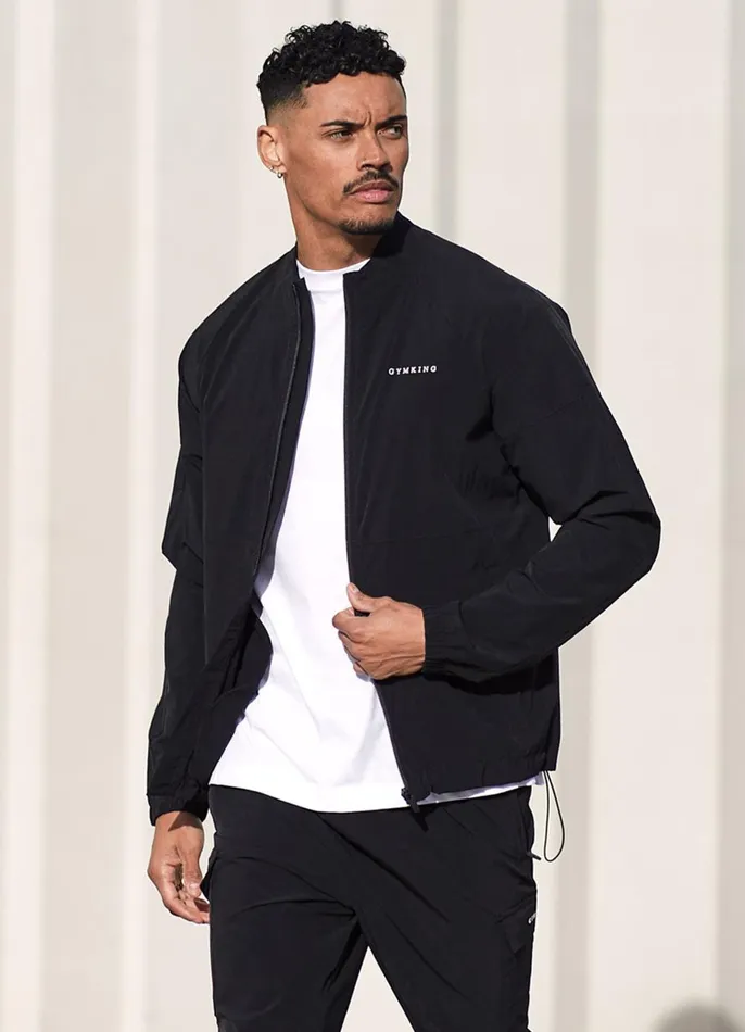Gym King Tracksuit Tops Men Utility Woven Bomber 8211 Black