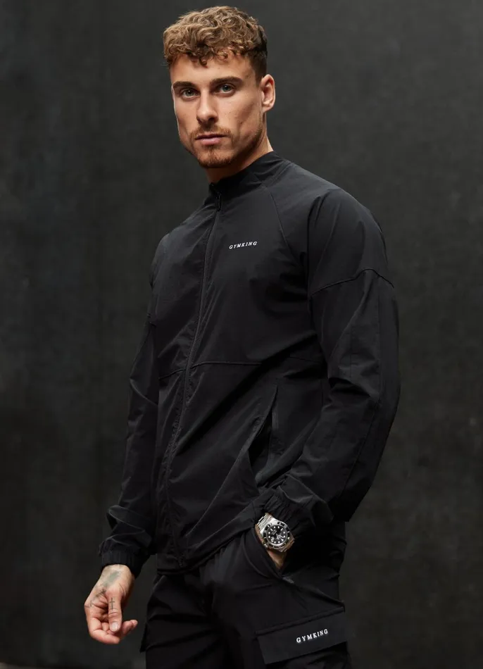Gym King Tracksuit Tops Men Utility Woven Bomber 8211 Black