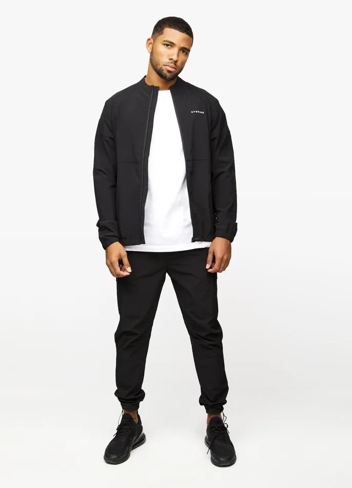 Gym King Tracksuit Tops Men Utility Woven Bomber 8211 Black