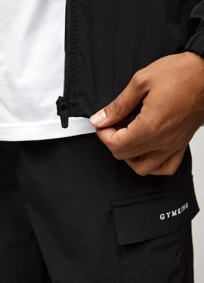 Gym King Tracksuit Tops Men Utility Woven Bomber 8211 Black