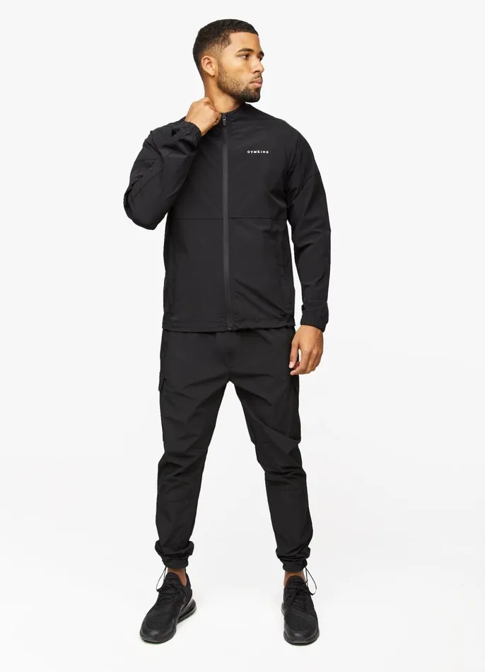Gym King Tracksuit Tops Men Utility Woven Bomber 8211 Black