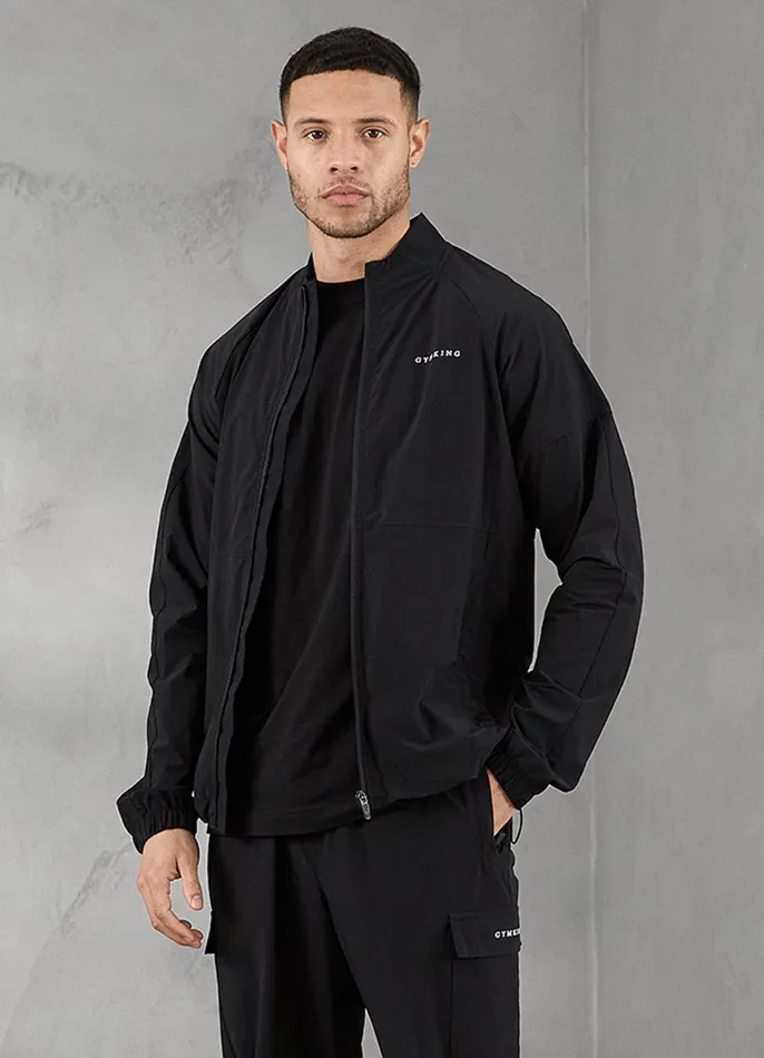 Gym King Tracksuit Tops Men Utility Woven Bomber 8211 Black