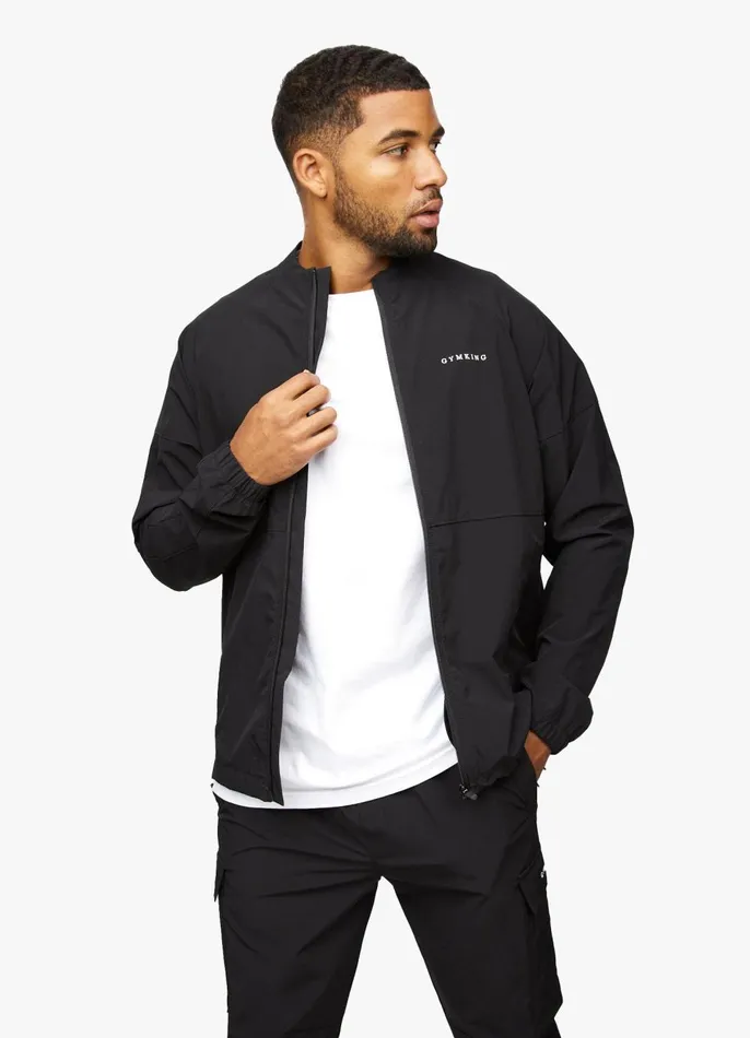 Gym King Tracksuit Tops Men Utility Woven Bomber 8211 Black