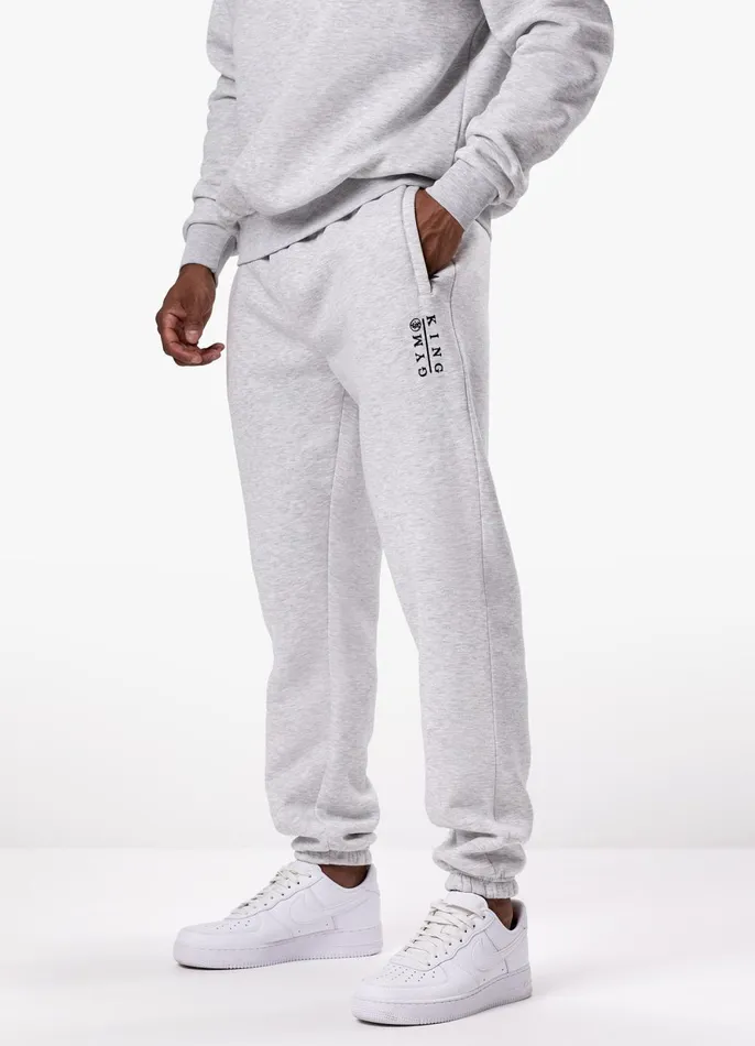 Gym King Tracksuits Men Division Crew Tracksuit 8211 Snow Marl