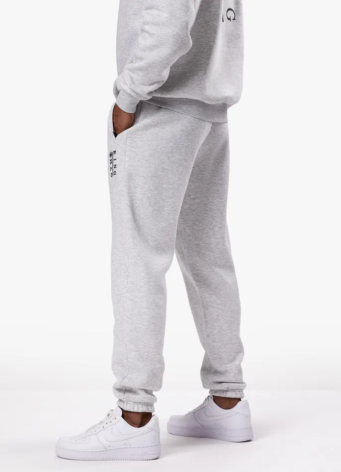 Gym King Tracksuits Men Division Crew Tracksuit 8211 Snow Marl