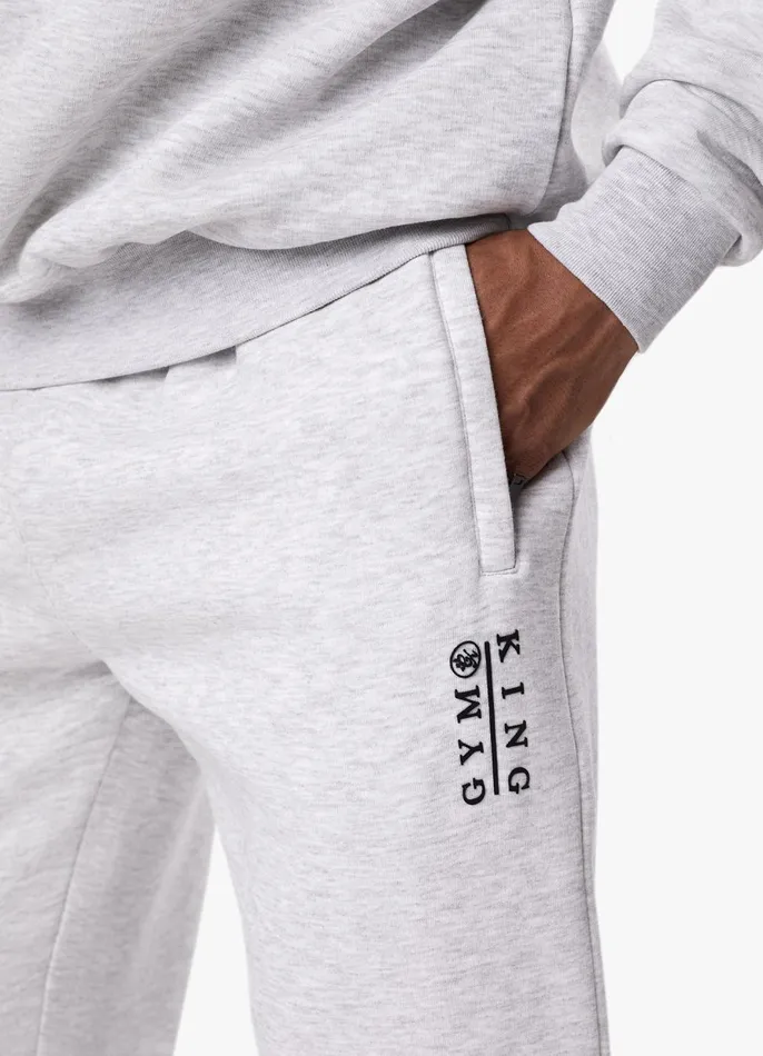 Gym King Tracksuits Men Division Crew Tracksuit 8211 Snow Marl