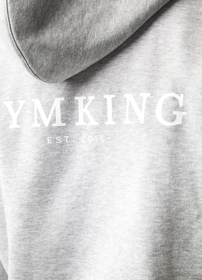 Gym King Tracksuits Men Established Tracksuit 8211 Light Grey Marl