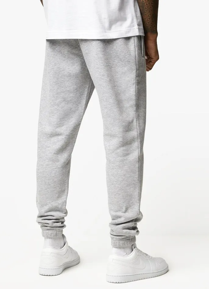 Gym King Tracksuits Men Established Tracksuit 8211 Light Grey Marl