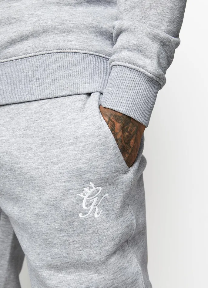 Gym King Tracksuits Men Fundamental Crew Tracksuit 8211 Grey Marl