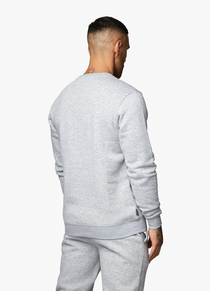 Gym King Tracksuits Men Fundamental Crew Tracksuit 8211 Grey Marl