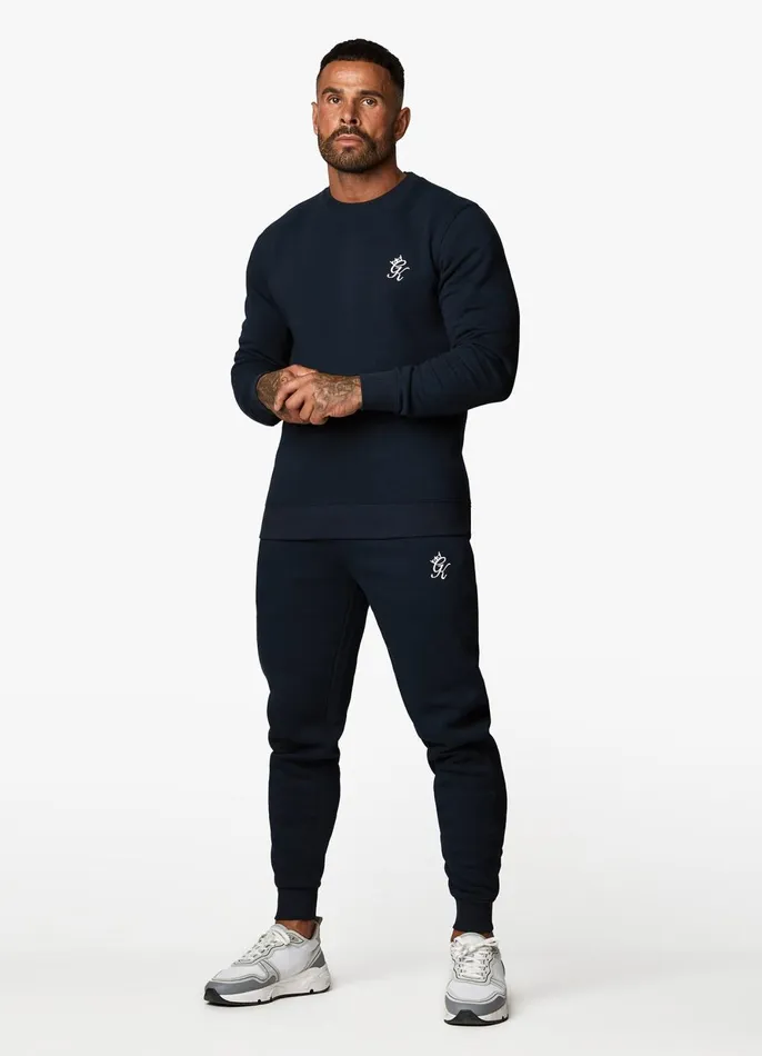 Gym King Tracksuits Men Fundamental Crew Tracksuit 8211 Navy