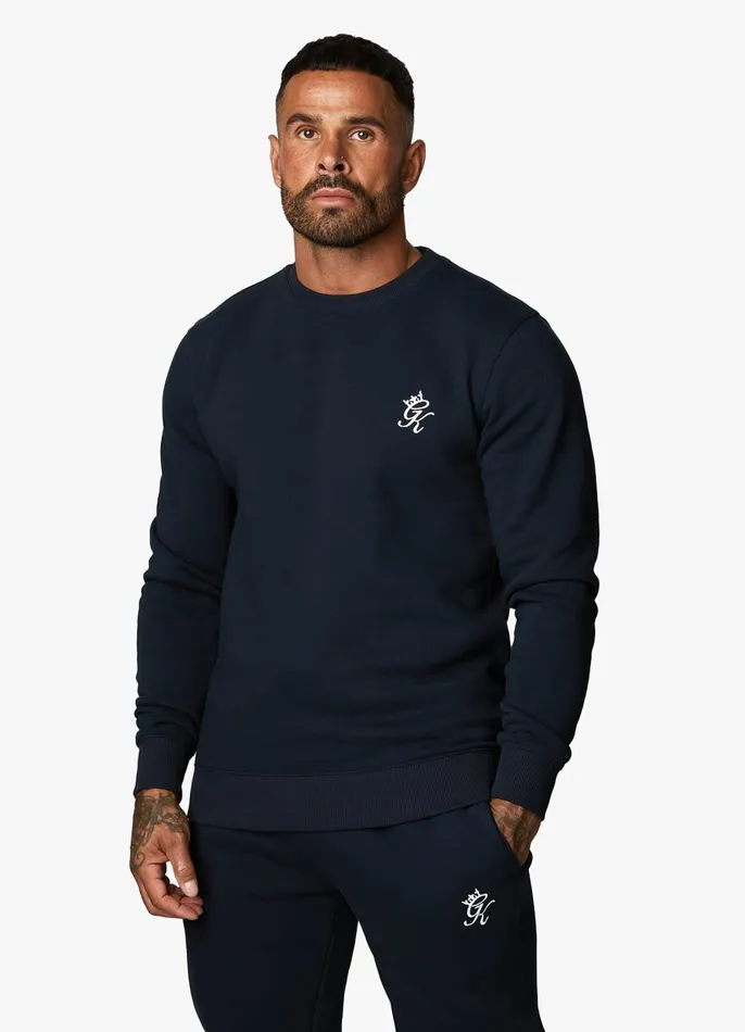 Gym King Tracksuits Men Fundamental Crew Tracksuit 8211 Navy