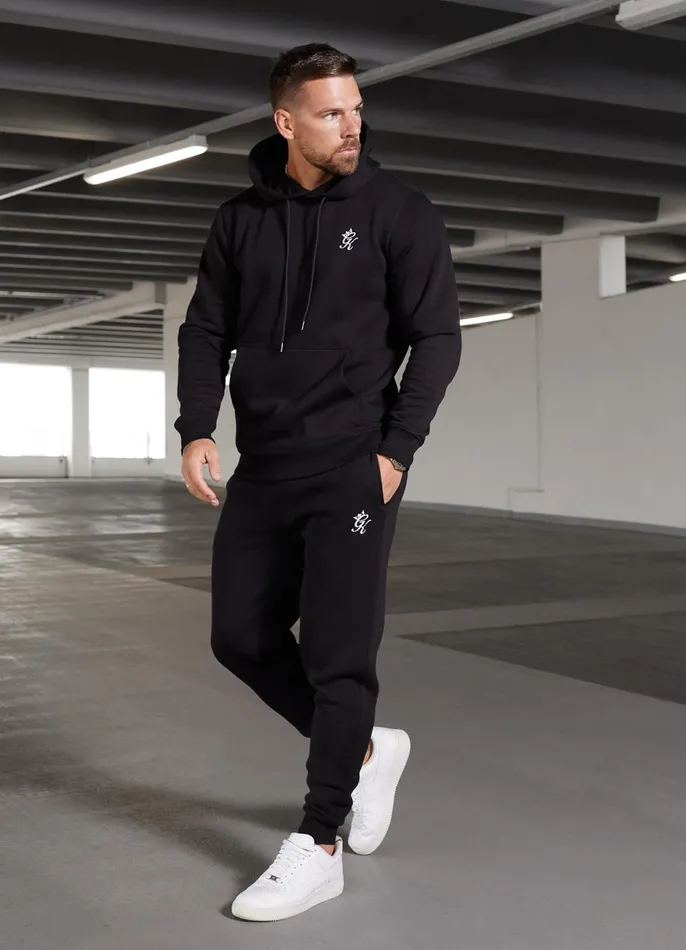 Gym King Tracksuits Men Fundamental Fleece Hood Tracksuit 8211 Black