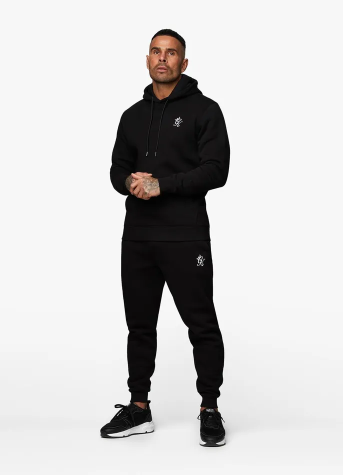 Gym King Tracksuits Men Fundamental Fleece Hood Tracksuit 8211 Black