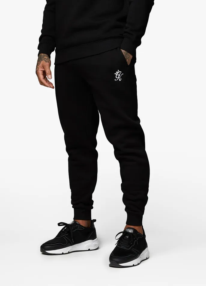 Gym King Tracksuits Men Fundamental Fleece Hood Tracksuit 8211 Black