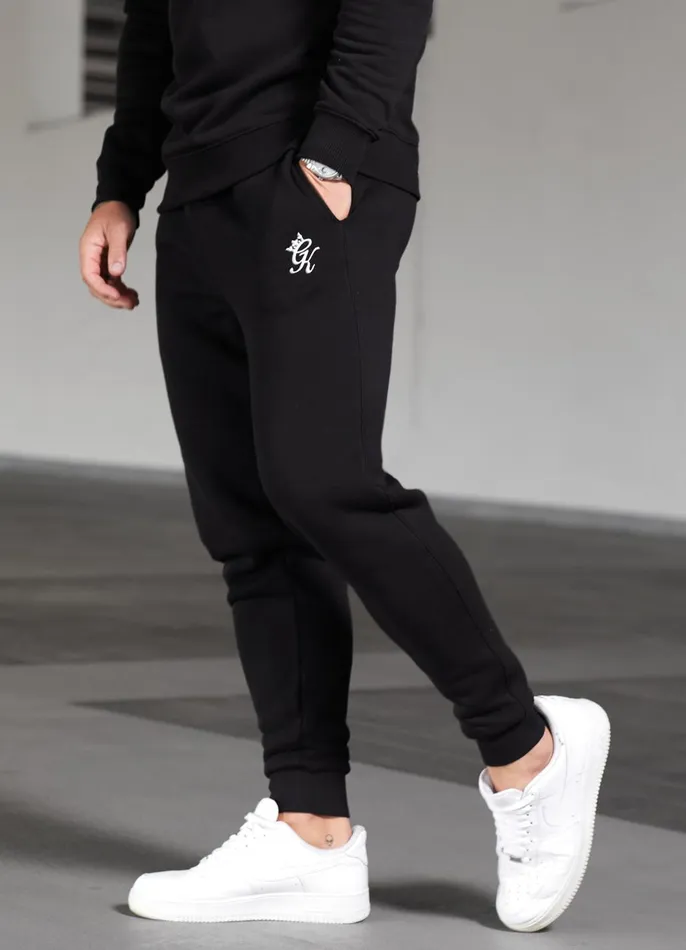 Gym King Tracksuits Men Fundamental Fleece Hood Tracksuit 8211 Black