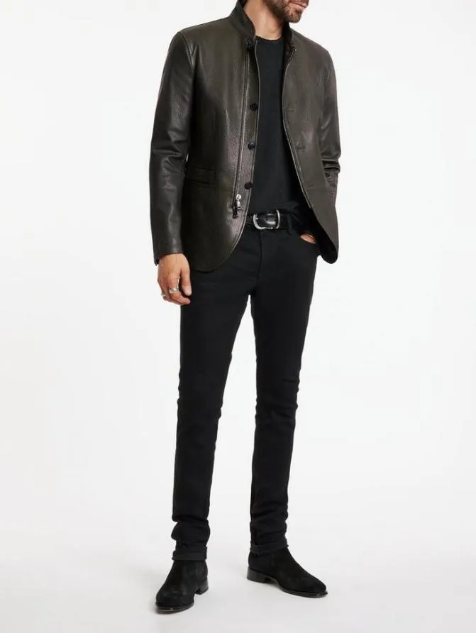 HARING JACKET Deep Olive Clothing John Varvatos Leather Jackets
