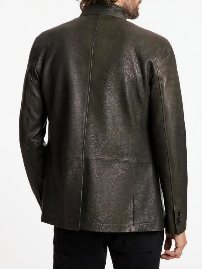 HARING JACKET Deep Olive Clothing John Varvatos Leather Jackets