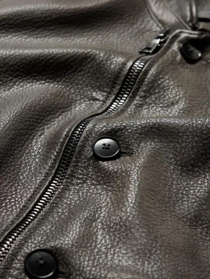 HARING JACKET Deep Olive Clothing John Varvatos Leather Jackets