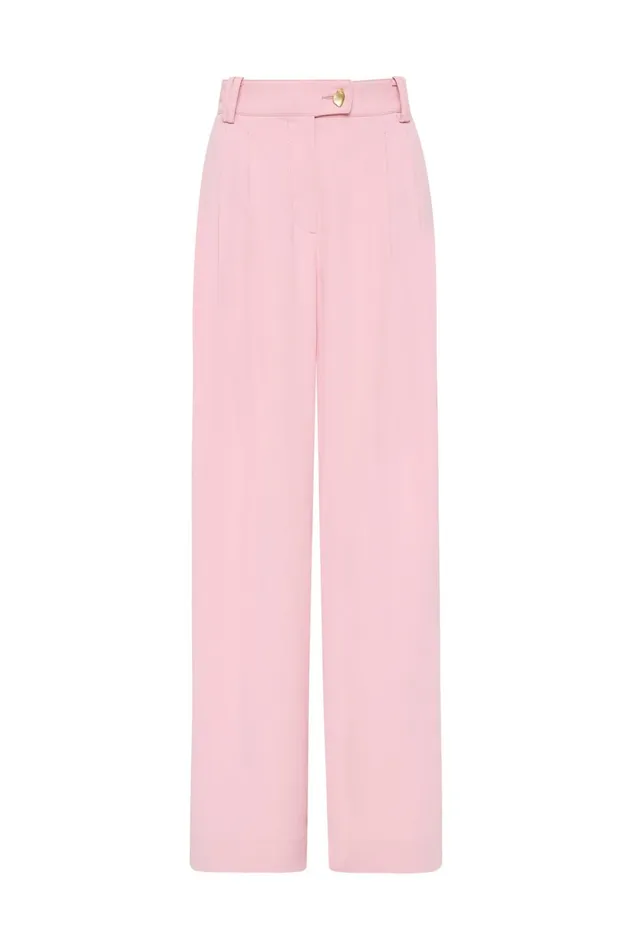 Harlem Pleat Front Pant Chalk Pink Women Aje Pants