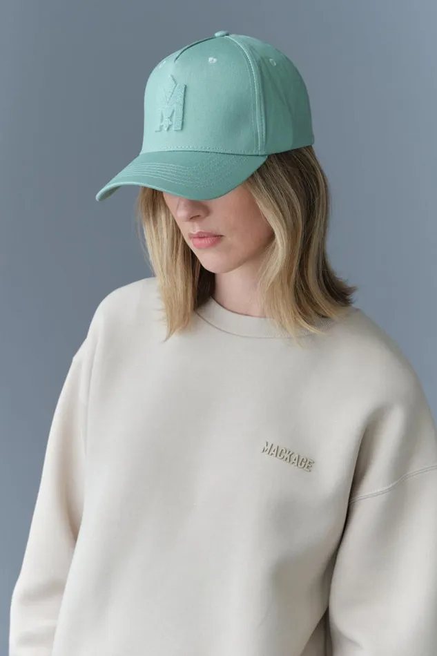 Hats Men Mackage ANDERSON Baseball Cap With Velvet Logo White