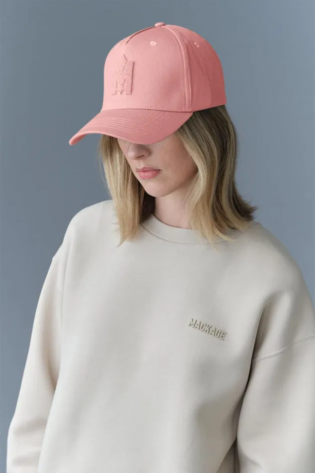 Hats Men Mackage ANDERSON Baseball Cap With Velvet Logo White