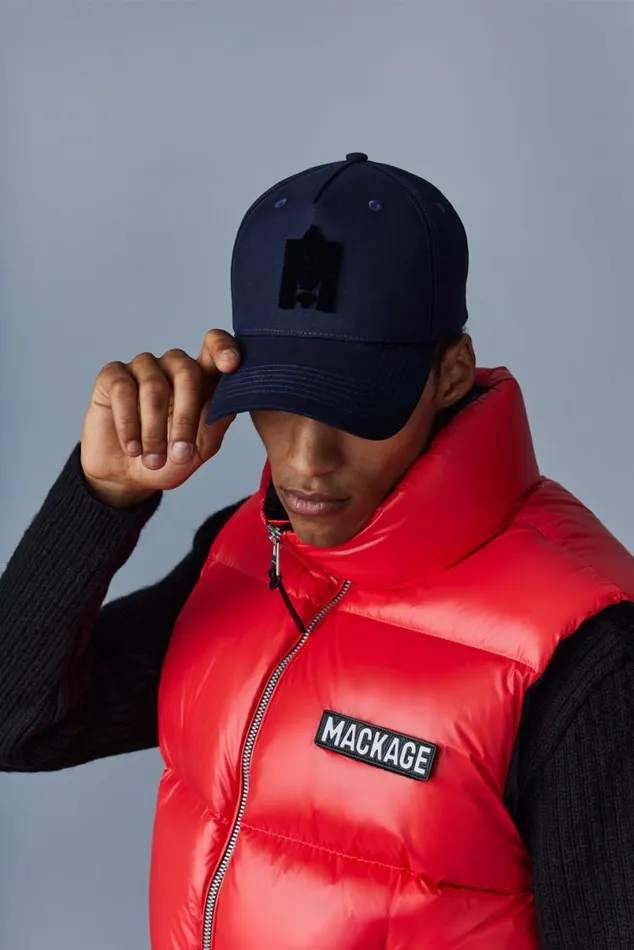 Hats Men Mackage ANDERSON Baseball Cap With Velvet Logo White
