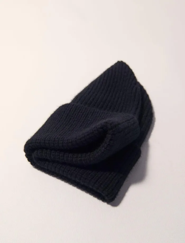 Hats Women Maje Wool And Cashmere Hat Black