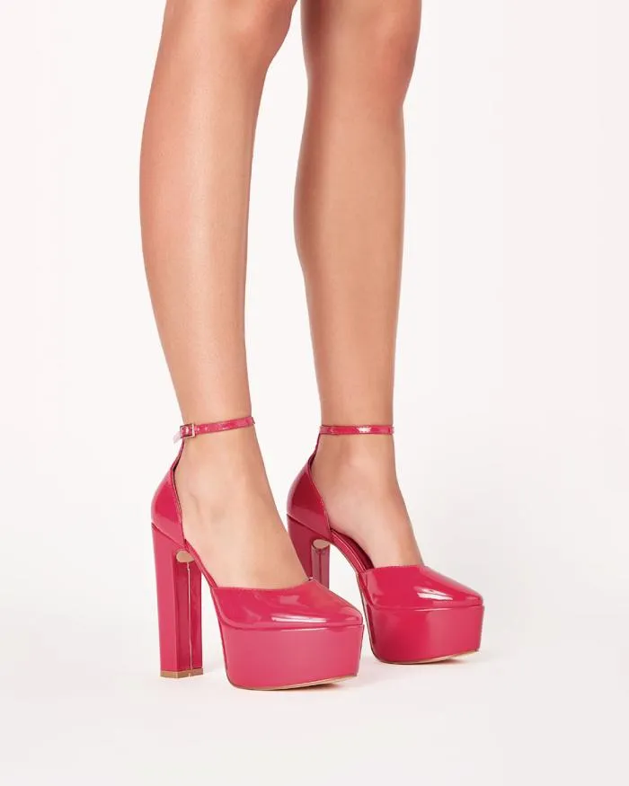 Heels Billini Block Heels CADDIE WILD BERRY PATENT