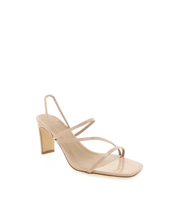 Heels Billini Block Heels SAMMI WIDE FIT NUDE PATENT