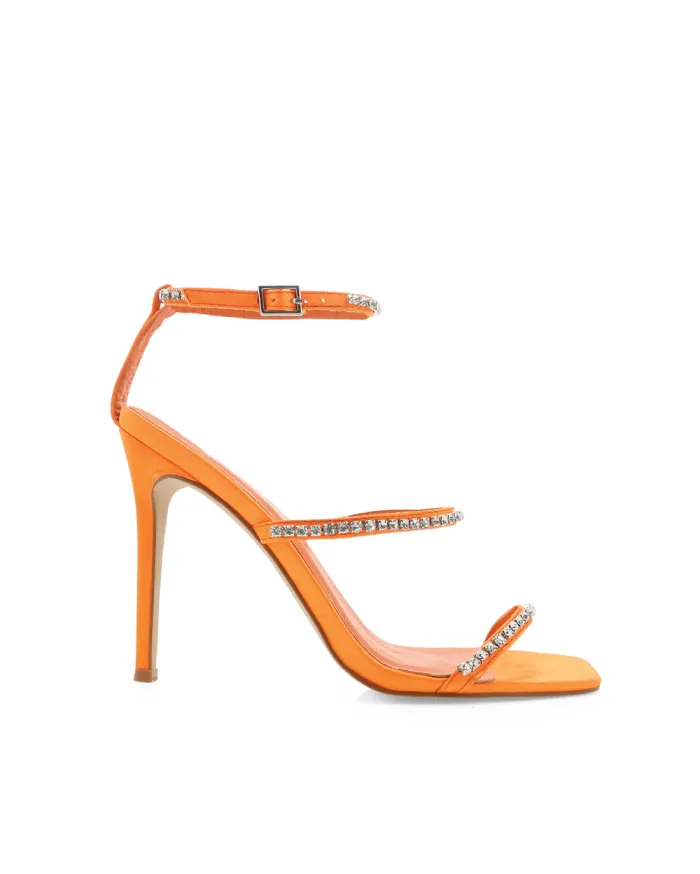 Heels Billini Stiletto Heels GIULIANA TANGERINE SATINDIAMANTE