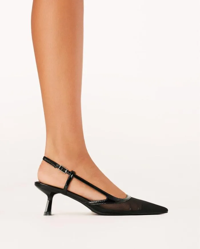Heels Billini Stiletto Heels HAWLEY BLACK MESH