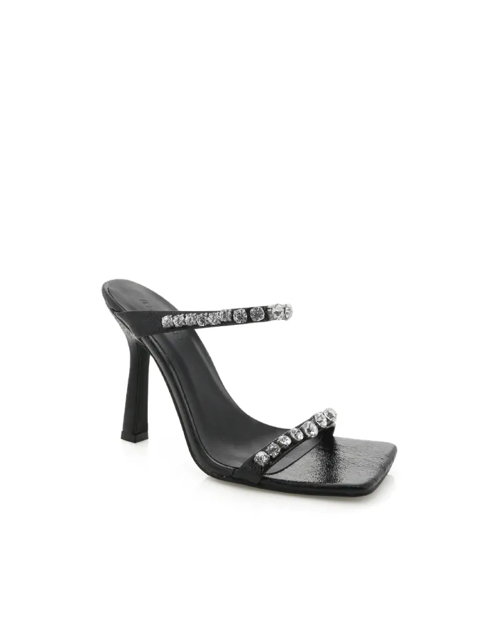 Heels Billini Stiletto Heels ORISON BLACK CRINKLEDIAMANTE