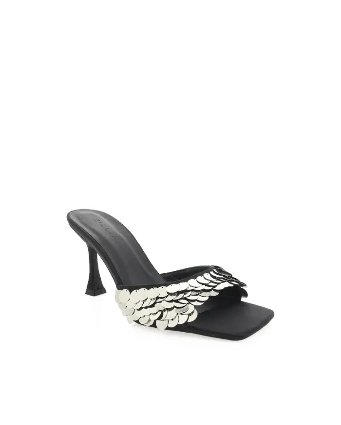 Heels Billini Stiletto Heels QIRIN BLACK SATINSEQUIN