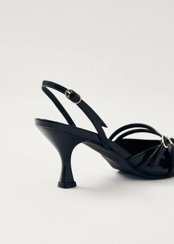 Heels Women ALOHAS Joelle Onix Black Leather Pumps