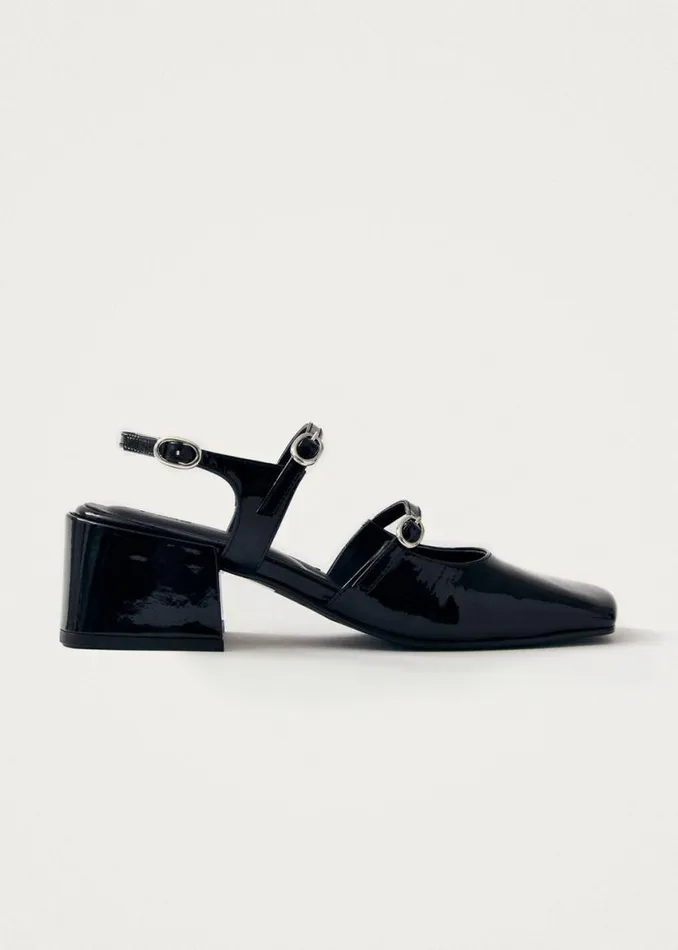 Heels Women ALOHAS Withnee Onix Black Leather Pumps