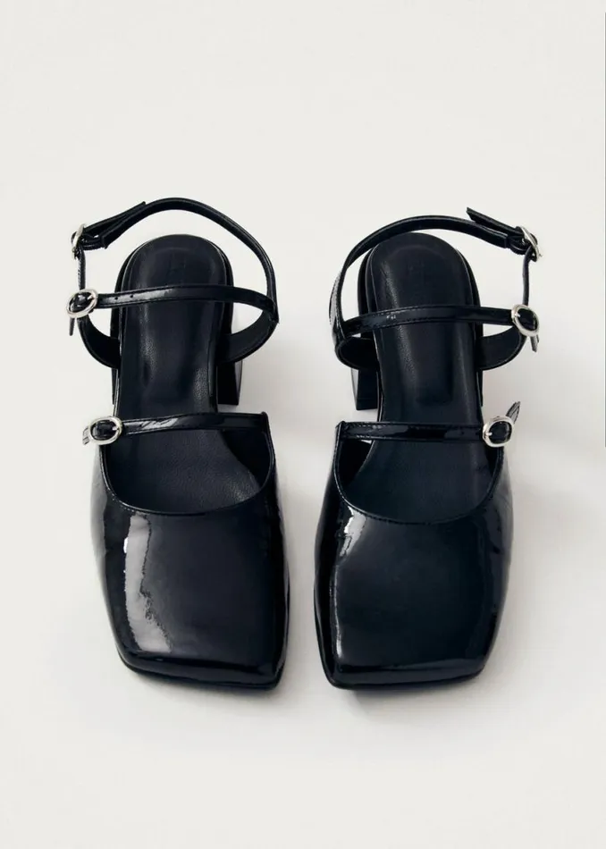 Heels Women ALOHAS Withnee Onix Black Leather Pumps