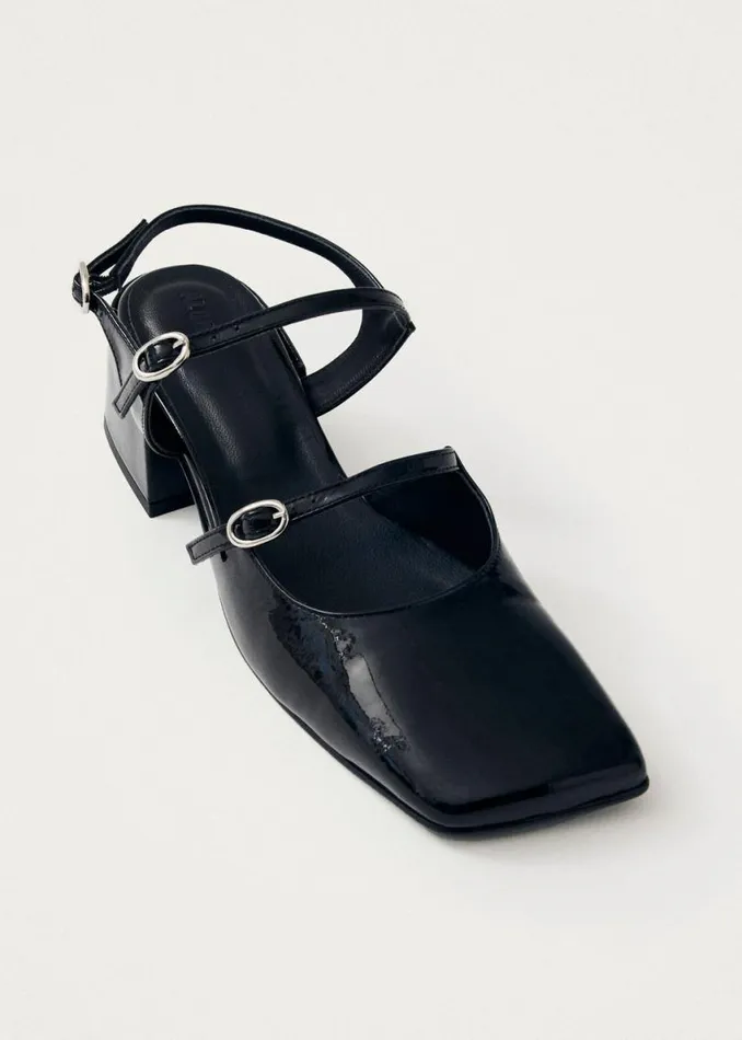 Heels Women ALOHAS Withnee Onix Black Leather Pumps