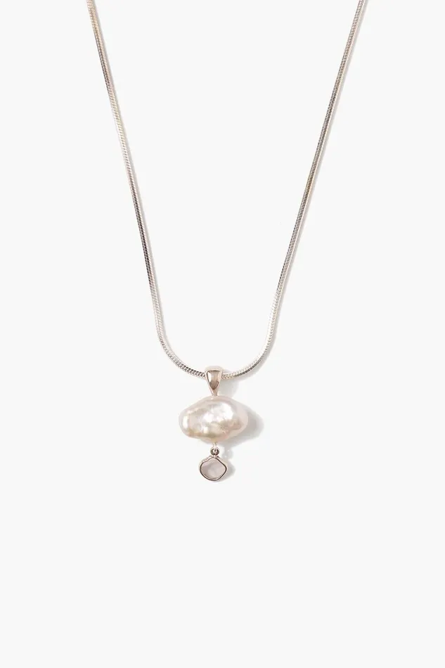 Hilo Pearl And Diamond Necklace Silver Women Chan Luu Necklaces