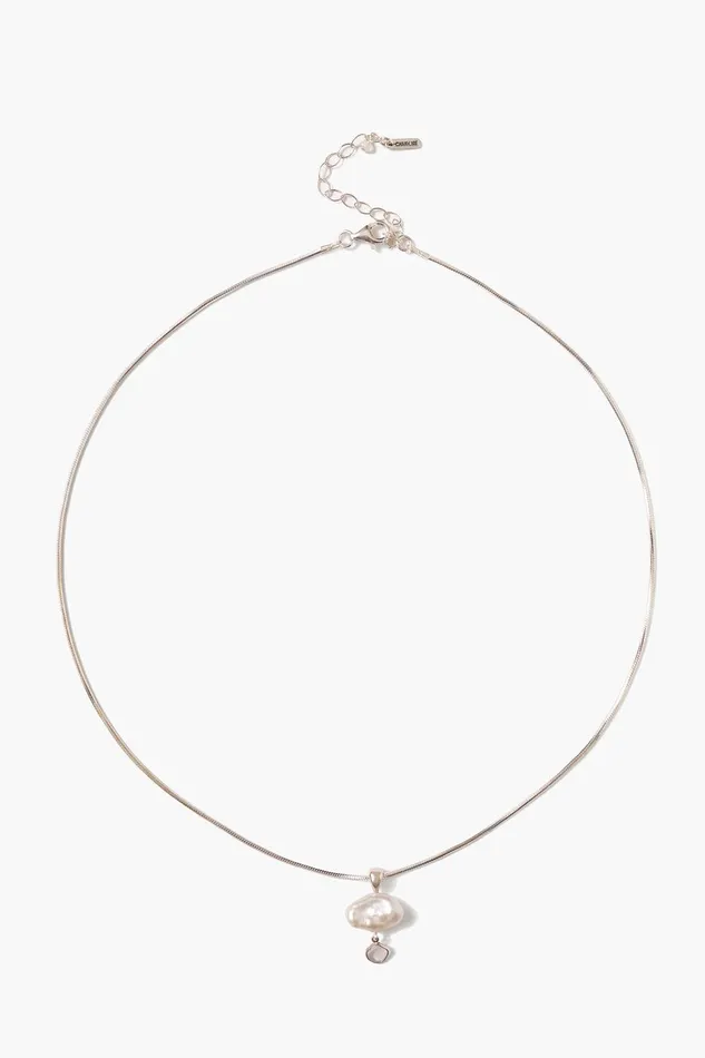 Hilo Pearl And Diamond Necklace Silver Women Chan Luu Necklaces