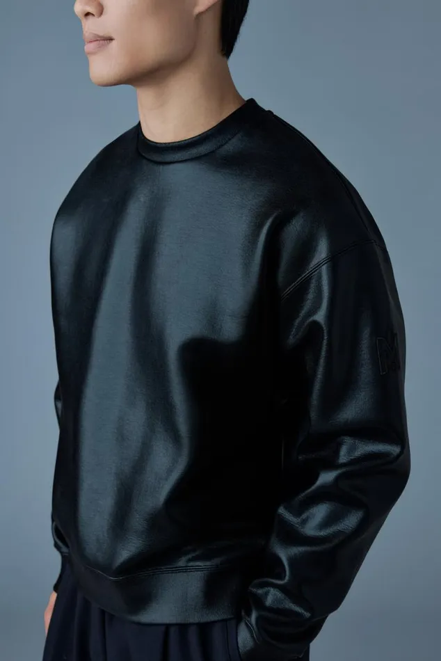 Hoodies and Tops Men Mackage JULIANM Metallic DoubleFace Jersey Sweatshirt Gold